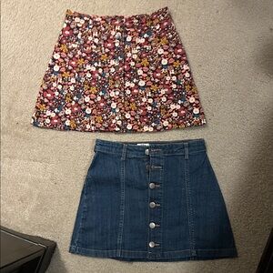 Trafaluc Floral (S) and Tokyo Darling Denim Mini Skirt (0) Set